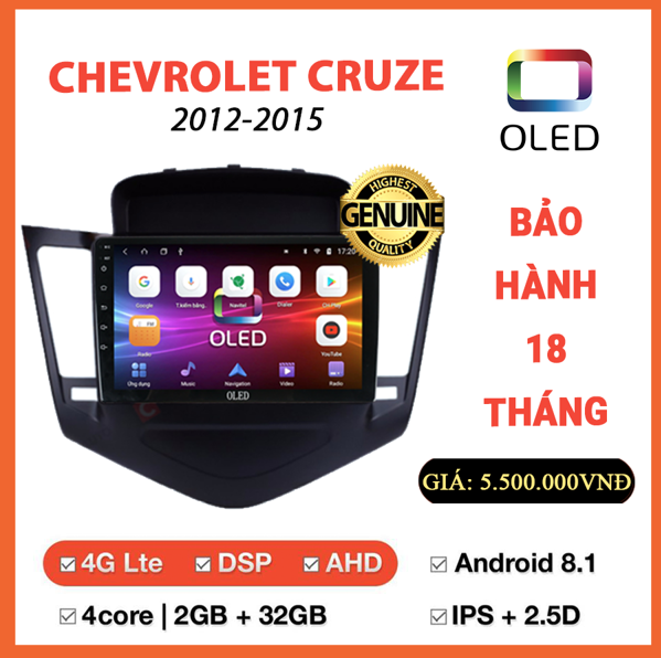 MÀN HÌNH OLED CHEVROLET CRUZE 2012-2015